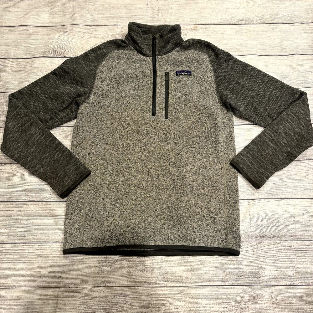 Patagonia Better Sweater Fleece Pullover 1/4 Zip Jacket Nickel Forge Grey Men Sm